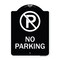 Signmission Designer Series-No Parking Large, Black & White Heavy-Gauge Aluminum, 24" x 18", BW-1824-9950 A-DES-BW-1824-9950 - alternate 1